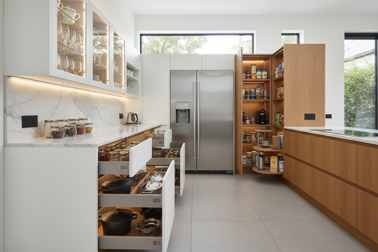 Luxury Kitchen Cabinet Storage Solutions: Premium Design and Smart ...