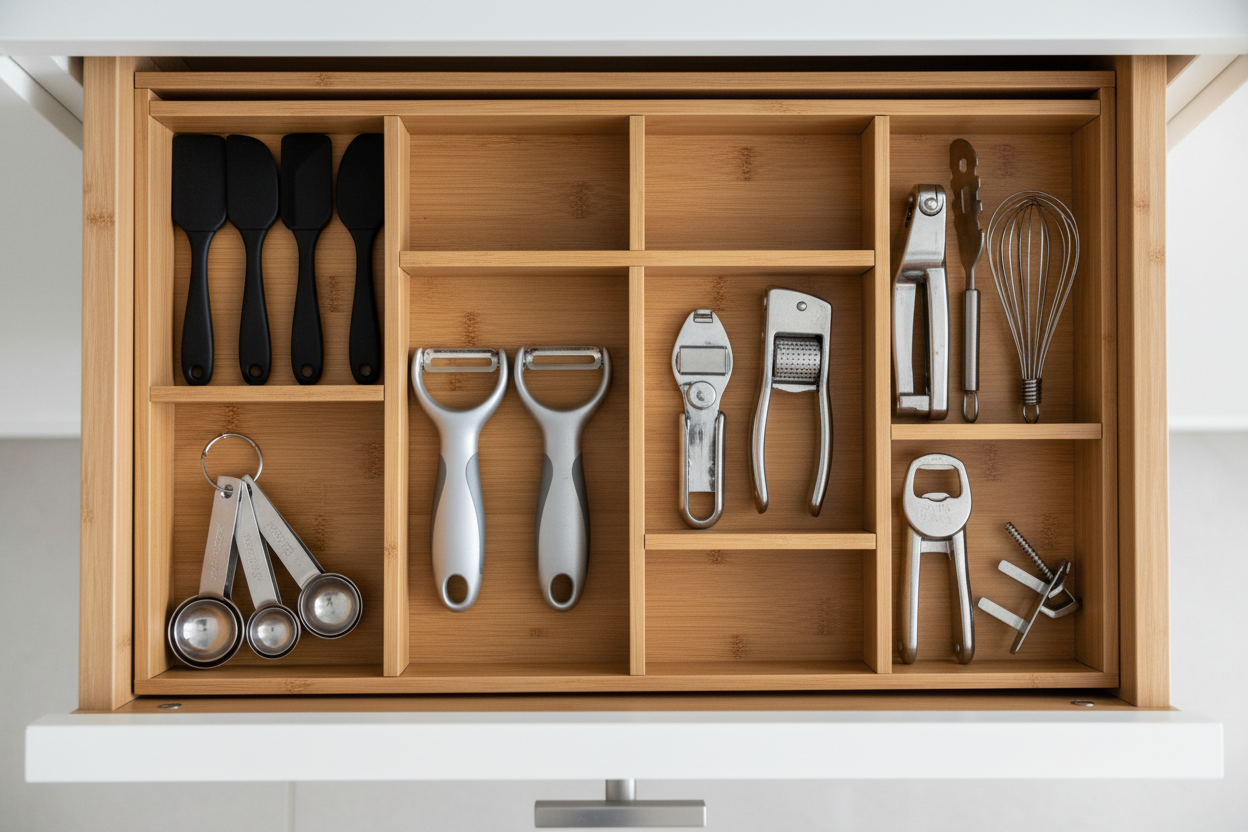 Kitchen Organiser Drawer Layouts for Small Kitchens: Space-Saving Ideas ...