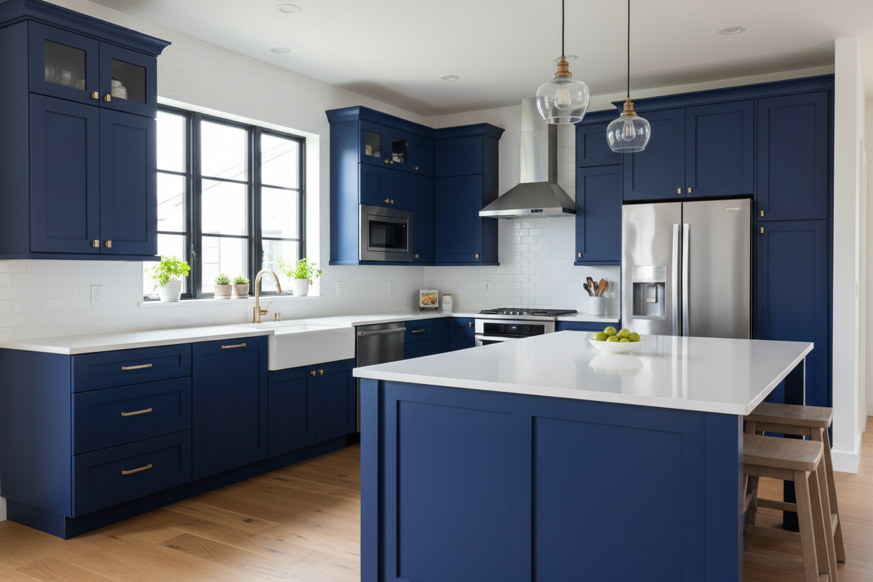 Blue Kitchen Cabinets: Modern Styles, Color Ideas & Design Guide for ...
