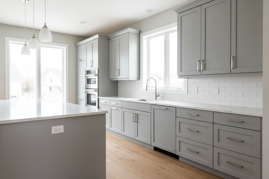 light gray kitchen cabinets
