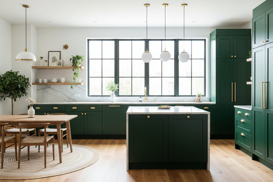 Green Cabinets in Kitchen