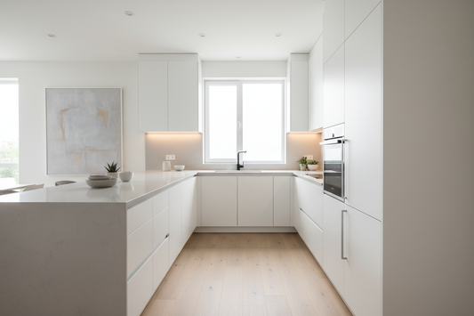 custom white kitchen cabinets