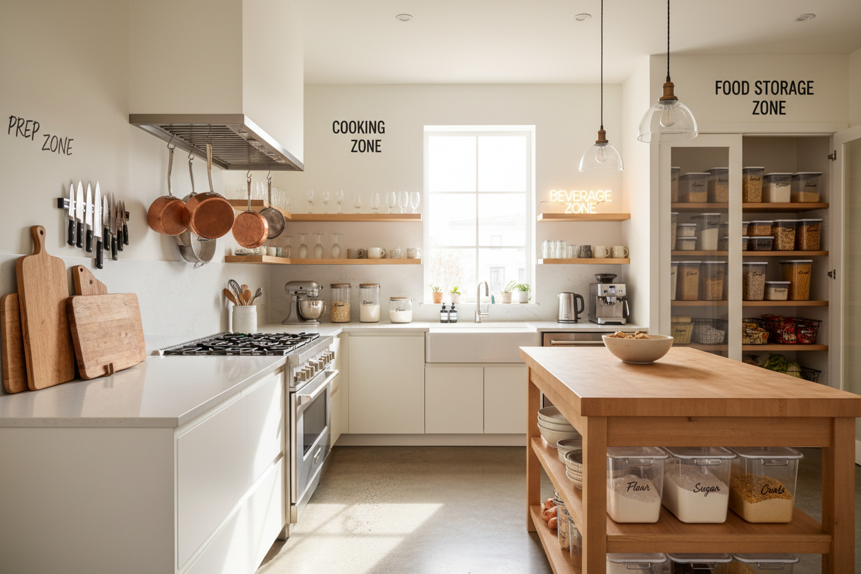 Kitchen Cabinet Layout and Storage Zoning: Designing Drawers That Work ...