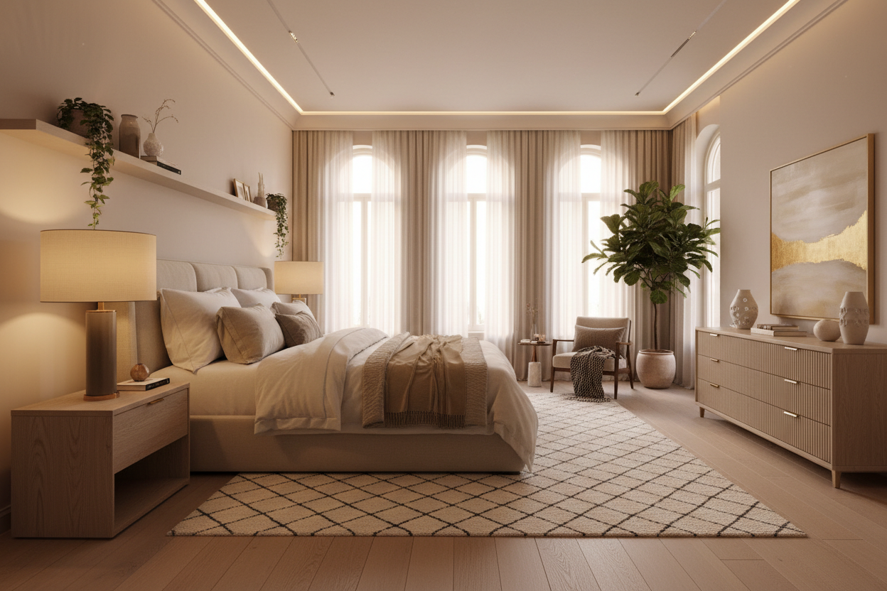 Master Bedroom Interior Design for Global Homes | Luxury Bedroom & Walk ...