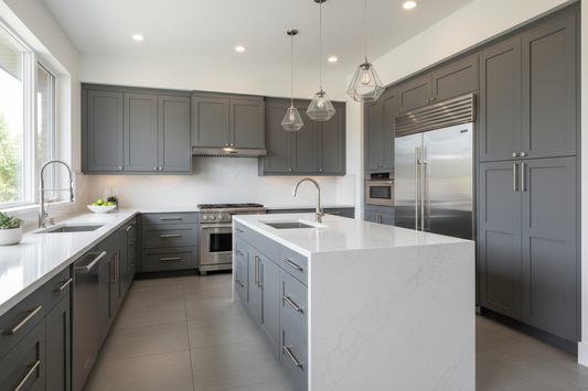 light gray kitchen cabinets