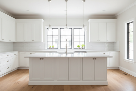 custom white kitchen cabinets